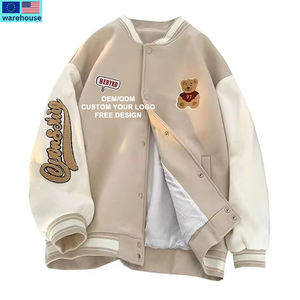 جاكيت رياضي كاجوال فضفاض للزوجين بتصميم قوطي عصري فضفاض بنمط هيب هوب، وبطبعة كرتونية رقمية ثلاثية الأبعاد مع حروف - Product Image 1