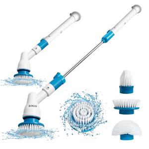 0728 1200mah Cordless Cleaning Brush Abs Silicone Splash-proof Floor <b>Scrubber</b> for Window - Product Image 2