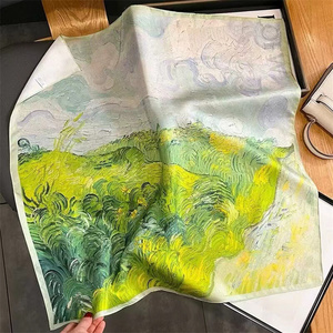 Foulard <span class=keywords><strong>carré</strong></span> en <span class=keywords><strong>soie</strong></span> classique à pois noirs <span class=keywords><strong>et</strong></span> blancs pour femme, idéal comme accessoire rétro pour la tête <span class=keywords><strong>et</strong></span> attache-cheveux quotidienne - Product Image 3