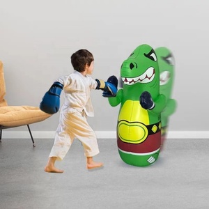 Saco de Boxeo Portátil para Entrenamiento Deportivo, Saco de Boxeo Inflable con Forma de Dinosaurio para Niños - Product Image 4