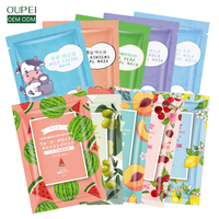 Usine En Gros OEM Masque Facial Produit Essence Fruit Plante Blanchiment Hydratant Nourrissant Coréen Beauté Feuille Masque