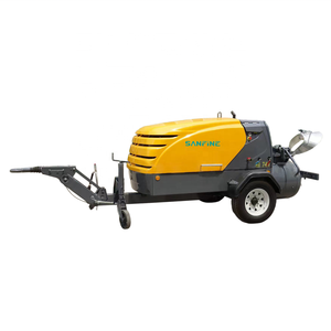 Máquina pulverizadora de hormigón <span class=keywords><strong>para</strong></span> mezcla semiseca de mortero, bomba de mortero con tolva, transportador de mortero montado en semirremolque - Product Image 5