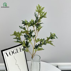 Branches de <span class=keywords><strong>feuilles</strong></span> d'érable artificielles avec <span class=keywords><strong>arbuste</strong></span> à baies Buissons de <span class=keywords><strong>feuilles</strong></span> de raisin d'automne Tige de soie pour le festival de table de Thanksgiving de cuisine à domicile - Product Image 4