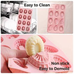 MUYULINS factory can customize 12-cavity molds, LFGB platinum non-stick, BPA-free <b>silicone</b> cake molds - Product Image 4