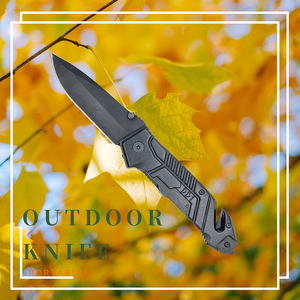 มีดพับ EDC สำหรับล่าสัตว์และเอาตัวรอด ทนทาน ใช้ป้องกันตัวได้ มีดพกพาทางยุทธวิธี ด้ามอลูมิเนียม พร้อมที่ตัดเชือก สำหรับผู้ชาย - Product Image 6