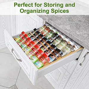 Wholesale Bamboo <strong>Spice</strong> Rack <strong>Organizer</strong>,3 Tier Wood <strong>Spice</strong> <strong>Drawer</strong> Storage Tray,Wooden <strong>Spice</strong> <strong>Drawer</strong> <strong>Organizer</strong> with <strong>Jars</strong> amd Labels - Product Image 4