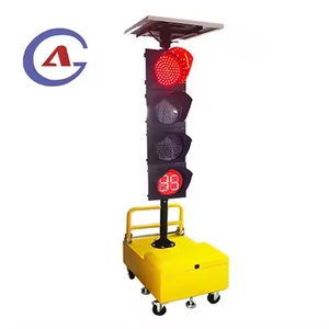 Semáforo Solar Inalámbrico con Sensor de Radar para Construcción de Carreteras - Product Image 1