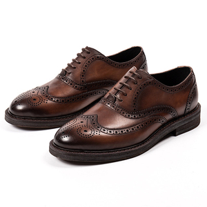Chaussures Oxford Brogue Élégantes de Haute Qualité pour Hommes – Confortables, en Cuir de Vachette Véritable, Faites à la Main, à Lacets, Durables - Product Image 2