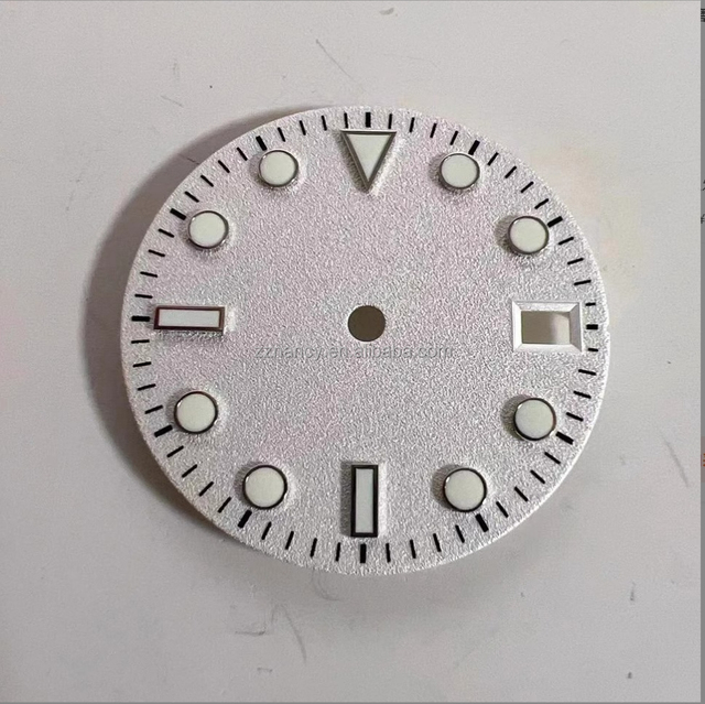 Stainless Steel Light Blue/White/Green 28.5mm Frosted Dial Waterproof No Logo Watch Face for NH35/NH36/4R/7S Movement Modified