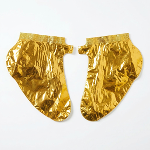 Calzini Maschera Piedi Personalizzabili con Etichetta, Calzini al Collagene Dorato 24k per <span class=keywords><strong>Pedicure</strong></span> <span class=keywords><strong>Spa</strong></span> - Product Image 3