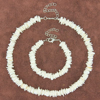 Conjunto de Pulsera y Tobillera Boho Hechos a Mano con Conchas Naturales Puka, Collares Rasta de Conchas Marinas Hawaianas para Mujeres y Hombres