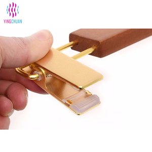 Vàng Phẳng Móc Tủ Quần Áo Hiển Thị Gỗ Áo Gỗ Móc Treo Cho Quần Áo - Product Image 5