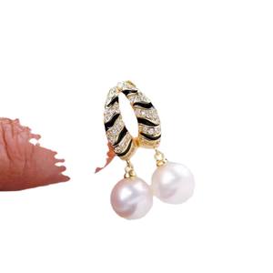 22427 Accesorios de Perlas DIY, Bandeja Vacía para Pendientes de Plata S925, Hebilla de Oreja de Joyería de Plata de Moda con Cuentas Redondas de 9-15 mm - Product Image 5