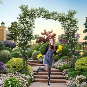 <span class=keywords><strong>Kit</strong></span> de pergola de jardin facile à assembler avec panneaux de treillis de soutien pour <span class=keywords><strong>plantes</strong></span> pour fleurs <span class=keywords><strong>grimpantes</strong></span> et jardinage vertical - Product Image 3