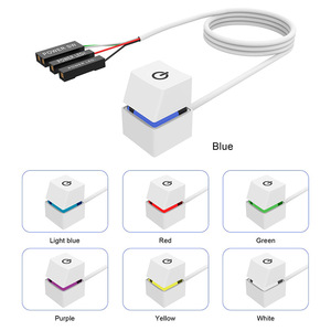 Câble d'extension de commutateur d'alimentation externe pour ordinateur avec indicateur LED et capuchon de touche blanc pour le contrôle du boîtier d'ordinateur de bureau - Product Image 4