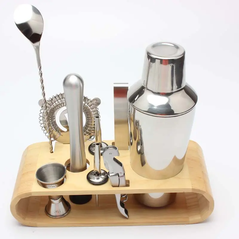 Promotionele Custom Bar Thuis Luxe Barman Metalen Goud Rvs Bar Tool Set Electroplated Cocktail Shaker