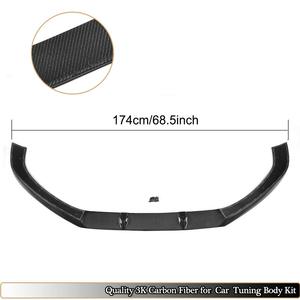 Kit carrosserie pour <span class=keywords><strong>Audi</strong></span> A4 S4 B9 2017 2018 2019, lèvre avant en fibre de carbone véritable, spoiler de pare-chocs, séparateur - Product Image 4