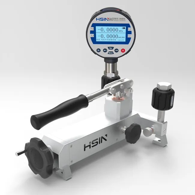 Pompe de comparaison pneumatique portable 60 bar Pompe de test de pression Calibrateur de pression portable Pompe d'étalonnage HSIN613