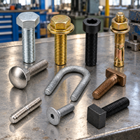 Ensemble complet de fixation en U en acier sur mesure OEM, support en U pour tube carré avec écrou et rondelle