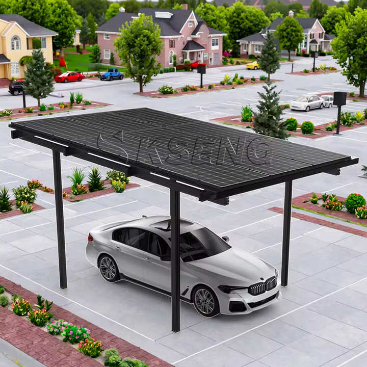 Modern Design Solar Carport Mounting System Black Aluminum Solar Panel ...