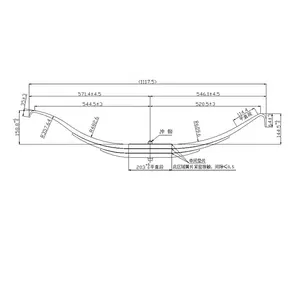 OE TRA-2726 Truck Part Mechanical Suspension Leaf Spring Auto Parabolic Leaf spring