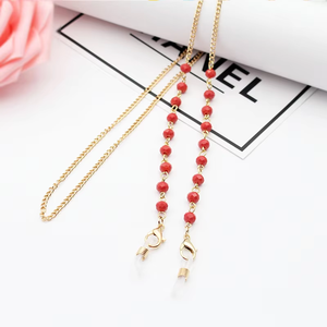 Cadena para Gafas de Mujer Clásica con Patrón Geométrico, <span class=keywords><strong>Metal</strong></span> y Cristal, Correa Anticaída, Diseño de Moda Transfronterizo - Product Image 6