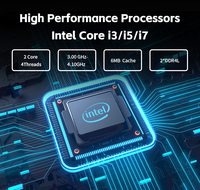 Nuevo Mini PC Nuc de Cuatro Núcleos Intel Core I3/i5/i7, 2xDDR4 16GB, SSD M.2 NVMe, 2xDP, 2xHD, Pantalla, Linux, Barebone para Negocios, Sin Ventilador, de Escritorio