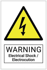 Etichetta di sicurezza per Shock elettrico singolo lato in PVC per avvertenza - Product Image 4