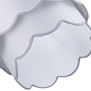 Ấm cúng handmade trẻ em đèn bông vải Mặt dây chuyền đèn 2 Tier đám mây hình dạng sóng bóng râm cho trong nhà treo trang trí ánh sáng - Product Image 5