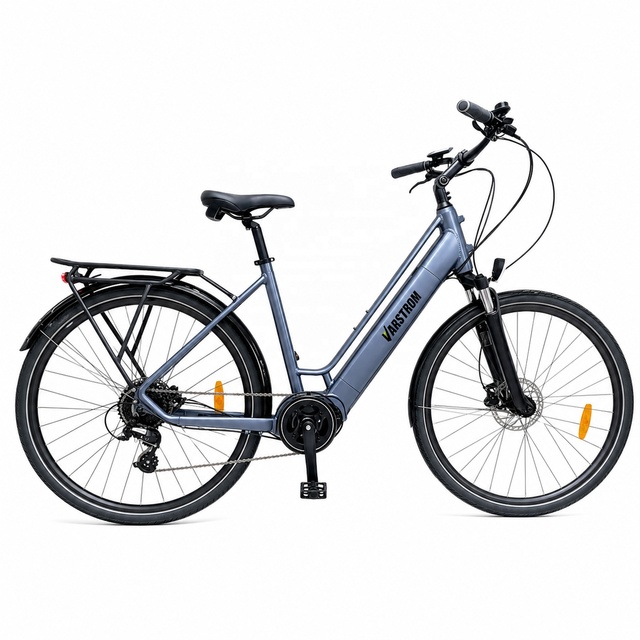Varstrom Aluminum Alloy Electric City Bike with BAFANG M210 250W 36V Mid Drive Motor 13Ah Lithium Battery Torque Sensor EU Stock