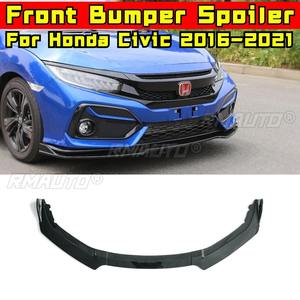 Protector de Parachoques Delantero para Honda Civic 2016-2021, Difusor de Labio de Parachoques, Kit de Carrocería, Negro Brillante, Pieza de Modificación - Product Image 1