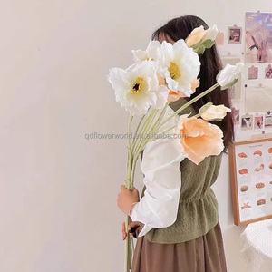 Boda Artificial Maíz Amapola Flor Tallo Largo Amapolas <span class=keywords><strong>Blanco</strong></span> <span class=keywords><strong>Gigante</strong></span> Amapola Flor - Product Image 1