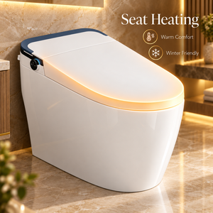 Nouvelle toilette intelligente en céramique colorée avec capteur de détection, réservoir à couvercle, télécommande, style américain, à poser au sol pour maisons et hôtels - Product Image 6
