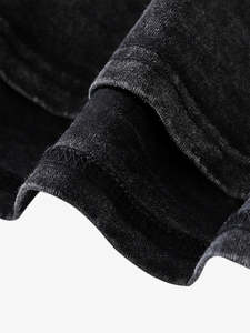 T-shirt noir surdimensionné pour homme avec imprimé panthère, style streetwear, manches courtes, col rond, jersey de coton, logo The One sur le devant - Product Image 4