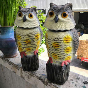 Venta al por Mayor 360 °   Escultura de Búho con Cabeza Giratoria, Repelente de Aves de Plástico para Jardín y Patio, Protección Contra Aves, para Caza - Product Image 3