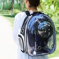 Space Capsule Sac à dos transparent Portable Respirant Grande Capacité Trois Sorties Pet Carriers Sac à dos pour Chats Chiots