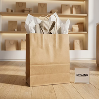 Sacs en papier kraft en gros, lot en vrac, sacs de courses en papier kraft avec poignées torsadées, logo personnalisé, fabricant, usine, écologique