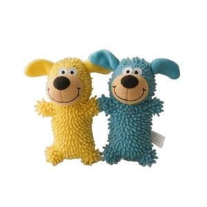 Juguete de peluche con sonido para perros, modelo Blue Mop, 15 cm, para mascotas, para masticar en interiores y hacer ruido - Product Image 3