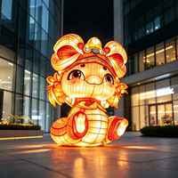 Chinesisches Kulturerbe Handgefertigte Niedliche Cartoon-Schlangenlaterne für Einkaufszentrum-Festdekoration