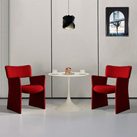 Sillón minimalista italiano para salón de belleza, mesa de negociación y combinación de sillas, sofá individual para hotel y ocio.