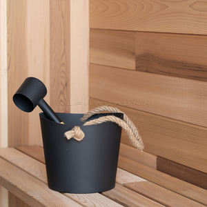 サウナ 用品 ブラック アルミ製 サウナ バケツ と ラドル セット - Product Image 2