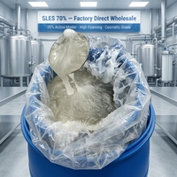 Produits chimiques quotidiens Échantillons gratuits 70% Sodium Lauryl Ether Sulfate SLES Tensioactif Agent auxiliaire pour détergent