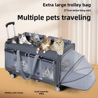 Sac de transport pour animaux de compagnie grande capacité en tissu Oxford, sac de transport pour chat pour les voyages en plein air, lit pour chien respirant et extensible