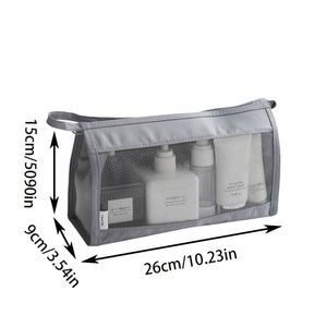 Bolsa de Almacenamiento de Artículos de Aseo de Viaje Multifuncional, Portátil, de Malla, Gran Capacidad, Apta para Uso Diario y Viajes - Product Image 6