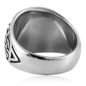 yunnique Stainless Steel <b>Celtic</b> Knot <b>Ring</b> Geometric Nordic Viking Style Men's Jewelry Gift - Product Image 4