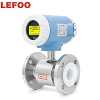 LEFOO Industrielle Acide Résistant Magnétique Débitmètre 1.6Mpa DN10-DN300 électromagnétique débitmètre pour Fluide