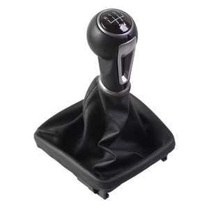 Para <span class=keywords><strong>SEAT</strong></span> <span class=keywords><strong>IBIZA</strong></span> IV 6J 2009 <span class=keywords><strong>2010</strong></span> 2011 2012, pomo de palanca de cambios con funda de cuero y cubierta de goma para la palanca de cambios - Product Image 4