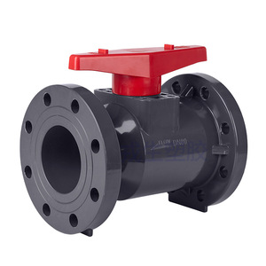 Vanne à bille à bride manuelle Rongsheng en PVC-U, installation rapide, vanne d'eau en plastique pour tuyau en PVC, interrupteur de tuyau d'eau, 1 pouce DN32 50 65 - Product Image 1