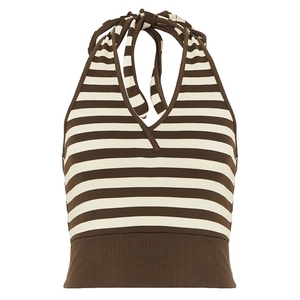 เสื้อคอวีมีสายคล้องคอคอวีลายทางลำลองใหม่041 - Product Image 6