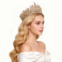 Couronne de cheveux en alliage de strass colorés de style baroque pour femmes, idéale pour les bals de promo, mariages, anniversaires et concours de beauté